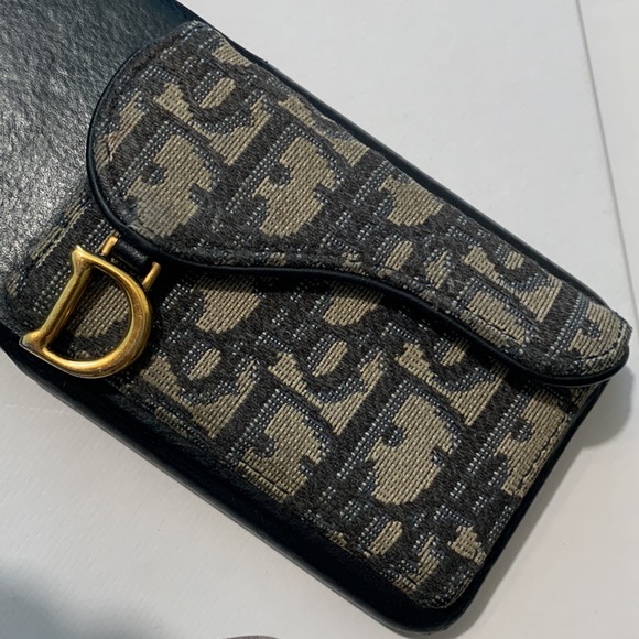 Dior Saddle Oblique Jacquard Canvas & Leather iPhone X Case • Authentic - Picture 4 of 16